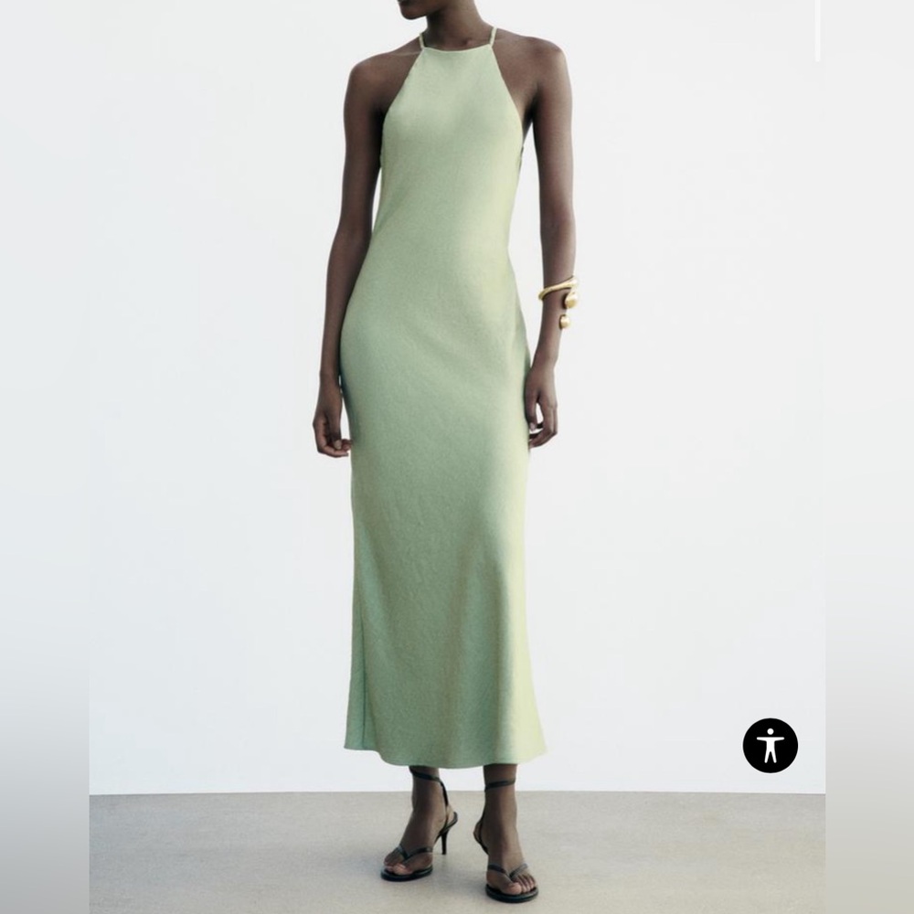 Zara HALTER MIDI DRESS